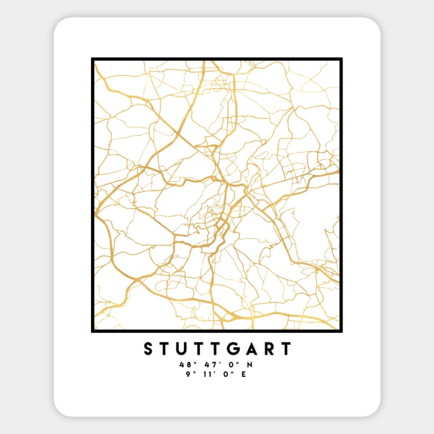 STUTTGART GERMANY CITY STREET MAP ART Sticker by deificusArt
